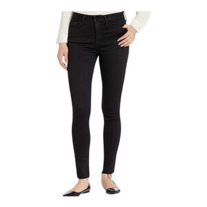 Sam Edelman The Stiletto High Rise Raw Hem Skinny Ankle in Black